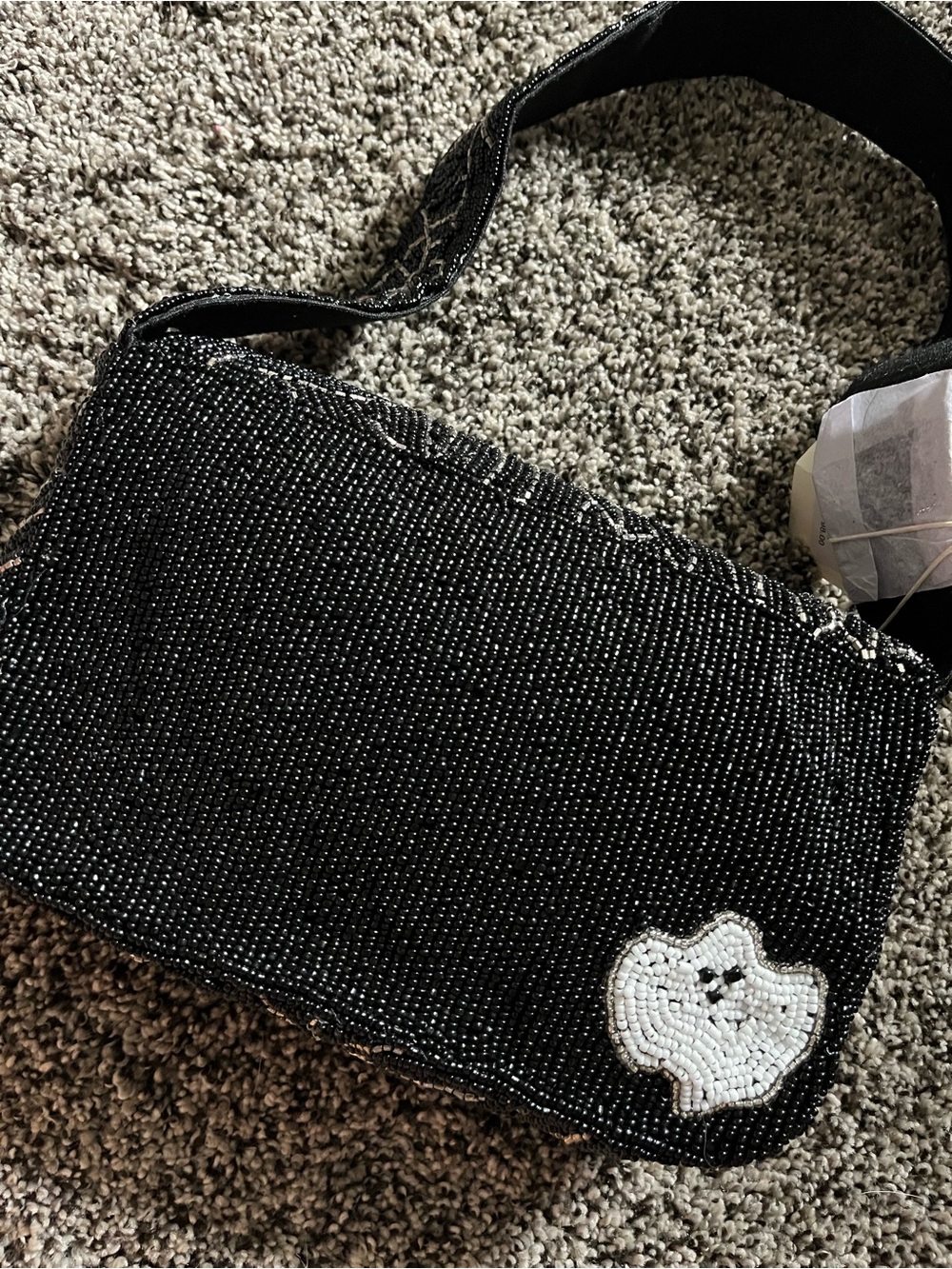 Sol and Mer beaded Halloween ghost purse - Picture 2 of 4